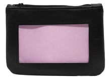 Load image into Gallery viewer, Light pink black ita cosmetic bag pencil pouch Anime Posh vegan leather satin