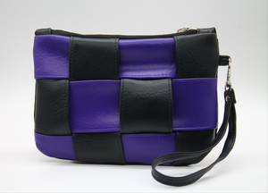 Woven Checkered - Black & Purple