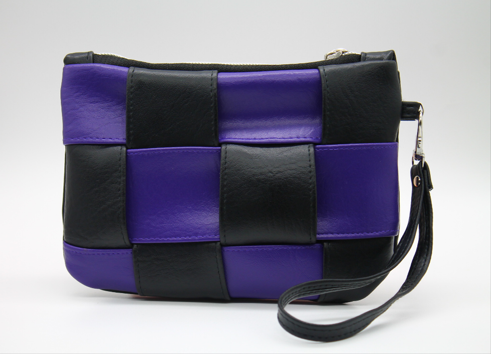 Woven Checkered - Black & Purple